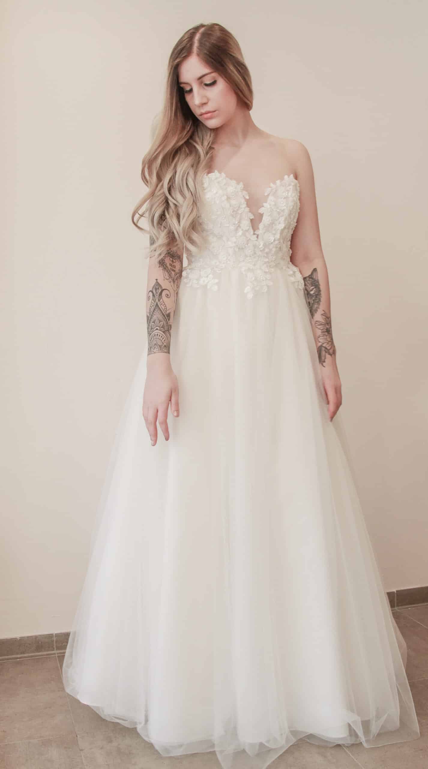 Braut im Tüllkleid